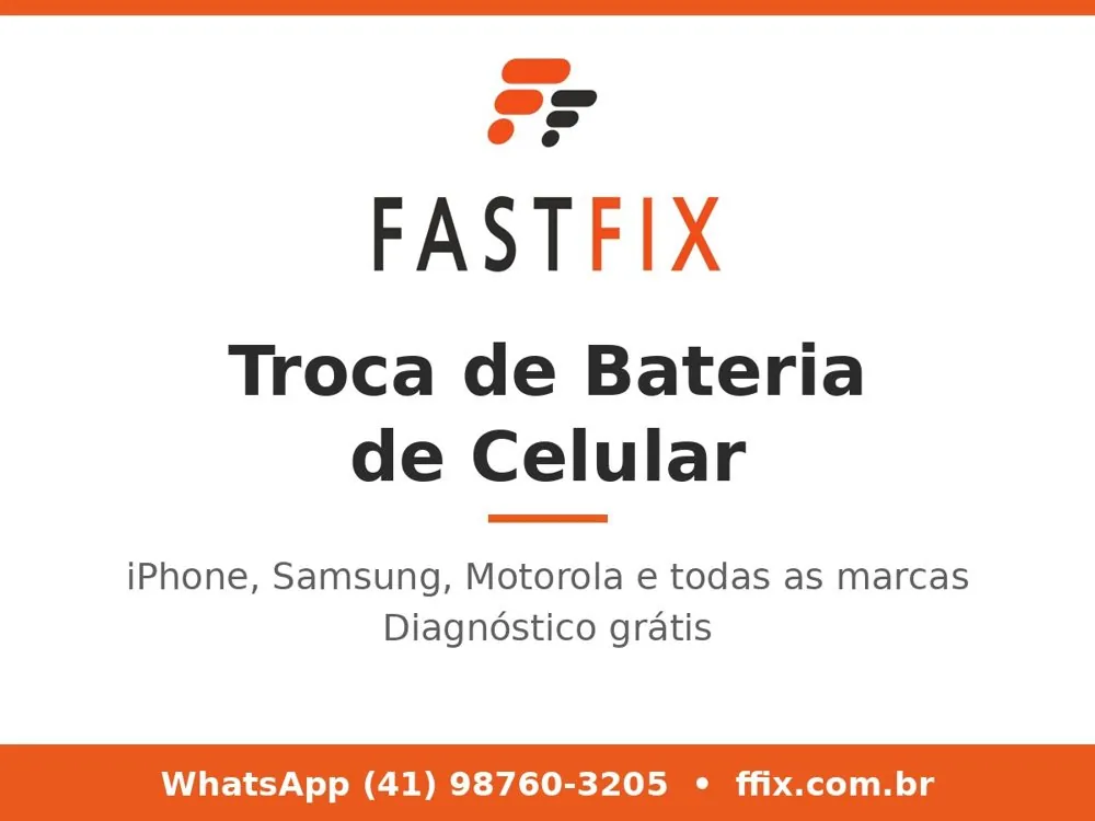 Troca de bateria de iPhone e celular em Curitiba — Fast Fix