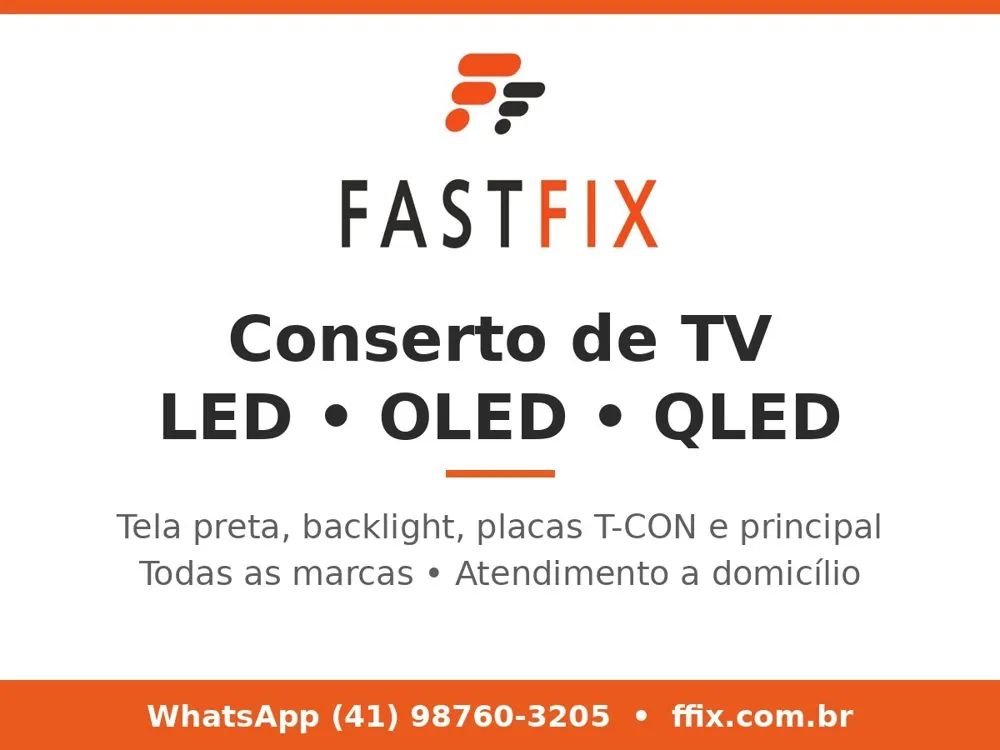 Reparo de TV na oficina da Fast Fix